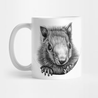 White chipmunk illustration Mug